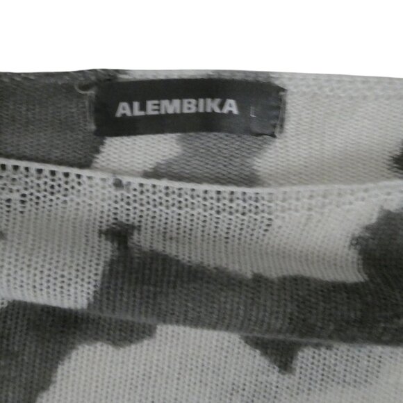 ALEMBIKA Watercolor Boxy sweater sz L 14 16 Abstract print camo tie dye - Picture 5 of 6